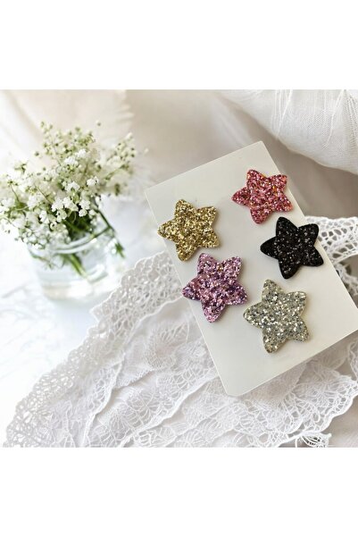 damlakidsmoda Kız bebek az saçlı bebek toka seti yıldız