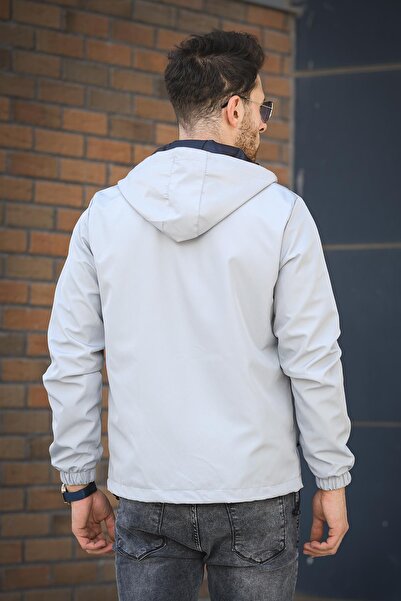 Oksit Roseau Ανδρικό εποχιακό παλτό με κουκούλα με κουκούλα - Αδιάβροχο, Αδιάβροχο με λεπτομέρεια τσέπης