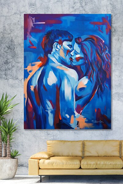 Hediyeler Kapında 70x100 Cold Couple Duvar Kanvas Tablo