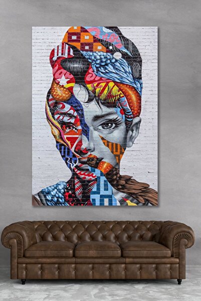 Hediyeler Kapında 90x130 Dekoratif Renkli Kanvas Duvar Tablo