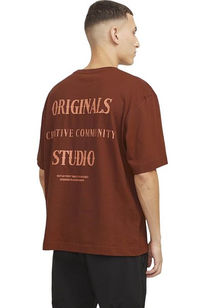 Jack & Jones Font Tricou JACK &JONES Austin - 12277896-Brandy