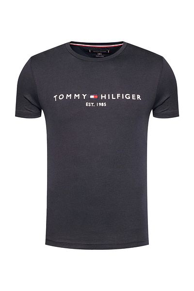Tommy Hilfiger Pánské tričko z organické bavlny tmavě modré s logem značky Vhodné pro běžné použití Mw0mw11465403-tmavě modrá