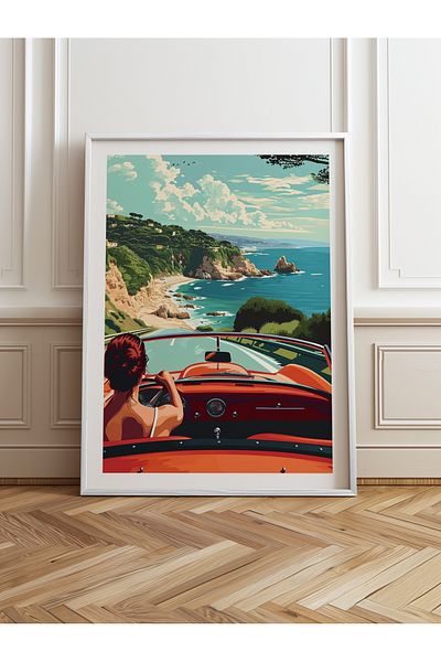 HOMEPACK Single Wooden Framed Painting One Piece Poster Painting Tk/959