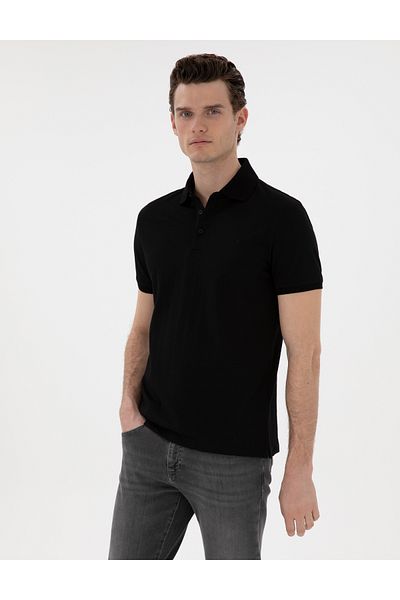 Pierre Cardin Μαύρο T-Shirt Slim Fit 50302608-VR046