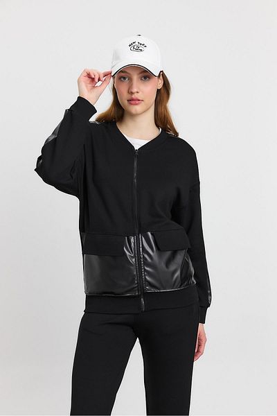 Rays 3010 Piele Garniili Transpirație cu fermoar Negru