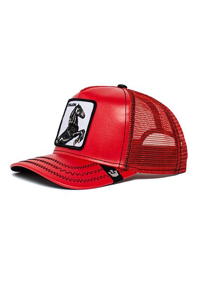 Goorin Bros Red cherry mustang leather cap Goorin Bros.