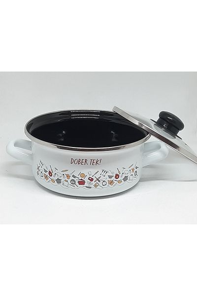 Avşar Enamel Evi̇m 18 cm 1250 ml Kitchen Decor Enamel Pot