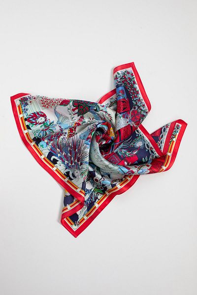 CASHMERE AND SİLK MAWLANA (53 X 53) Pure Silk Scarf