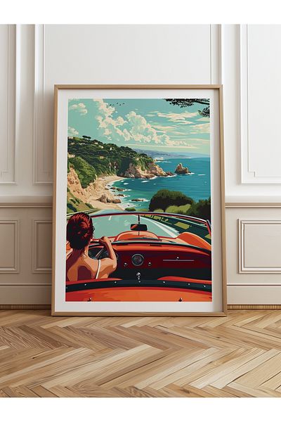 HOMEPACK Единична картина в дървена рамка, единичен плакат, картина TK/959