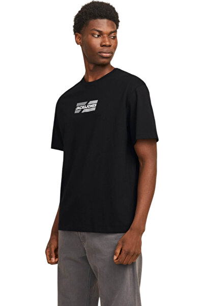 Jack & Jones Tricou JJECORP cu imprimeu grafic și guler înalt, NOOS 12268415,...