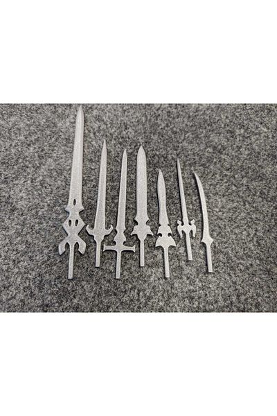 WELLCUT Movable Articulated Dummy Swords Set – Decorative Weapons for Action Figures