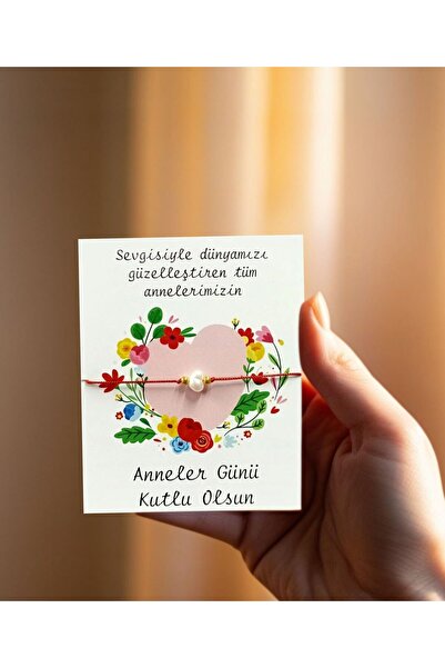 sandal hediyelik Anneler Günü Hediye Bileklik Kartı (25 Adet)