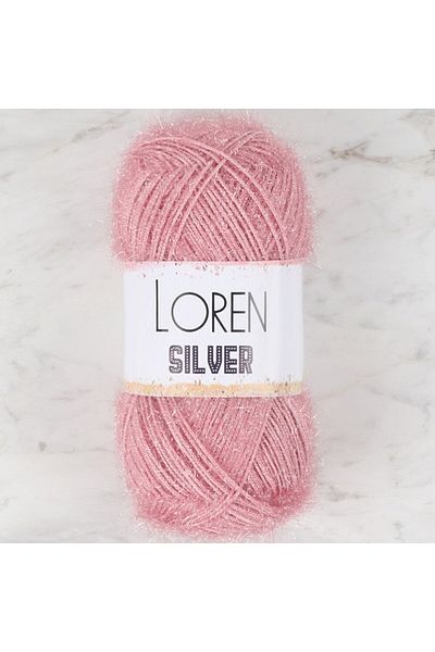 SAVA HOME COLLECTİON Loren Silver Pink Hand Knitting Yarn - Rs0038 - 34080