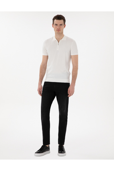 Pierre Cardin بنطال جينز أسود بقصة ضيقة 50302754-VR046