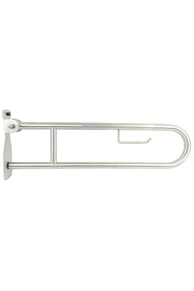 VitrA 80 Cm Chrome Folding Grab Bar And Toilet Paper Holder For People With Disabilities