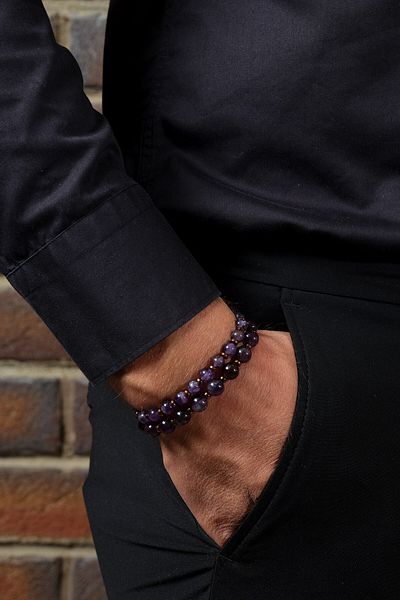 Ssilhoutte Doğaltaş Natural Stone Combination - Amethyst and Hematite - Stylish and Spiritual Design