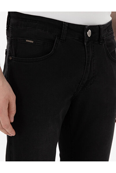 Pierre Cardin Pi̇erre Cardi̇n Woven Black Slim Fit Jean Pants