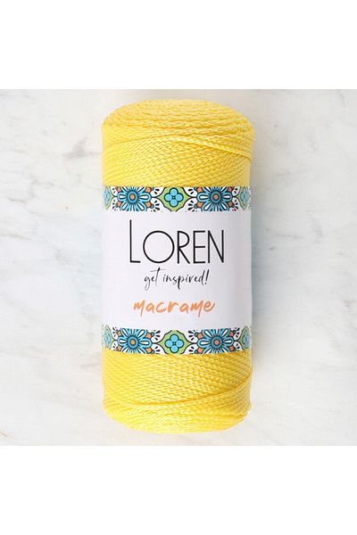 SAVA HOME COLLECTİON Loren Macrame Yellow Hand Knitting Twine - RM 055 - 34330