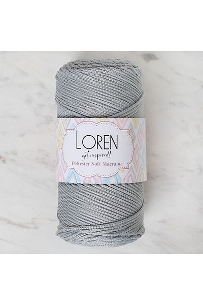 SAVA HOME COLLECTİON Ανοιχτό γκρι Loren Polyester Soft Macrame Πλεκτό Χειροποίητο Σχοινί - LM036 - 34441