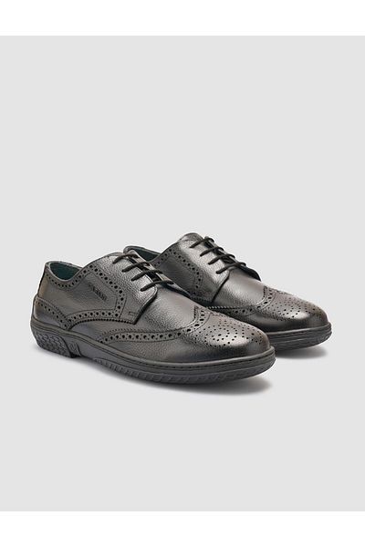 Cabani 100% Genuine Leather Black Men's Casual Shoes