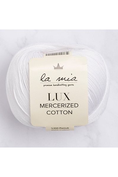 Hobium La Mia Lux White Mercerized Cotton Πλεκτό Χειροποίητο - 2 - 33742