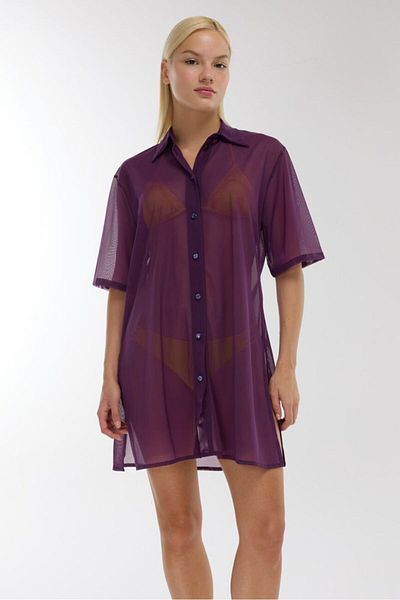 AYYILDIZ 3812 Plum Beach Dress