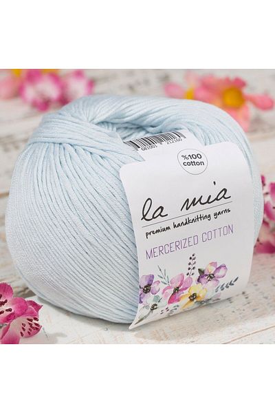 SAVA HOME COLLECTİON La Mia Mercerized Cotton Baby Blue Knit - 79 - 33592