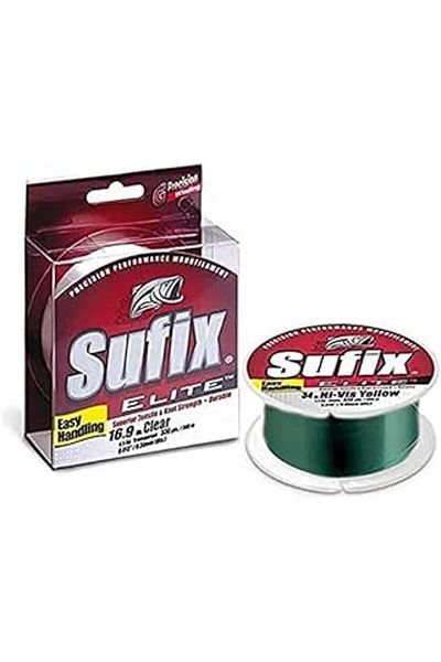 SUFIX Elite Fishing Line Low Vis Green 0.16mm - 300Mt - 2.2kg