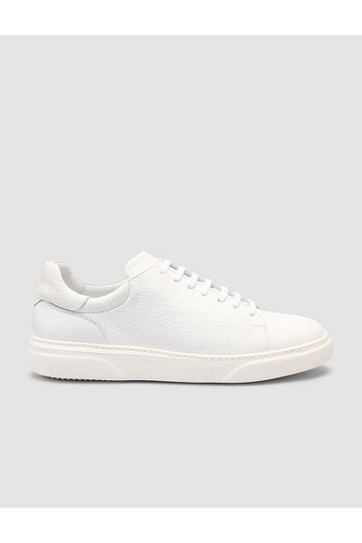 Cabani 100% Genuine Leather White Men's Sneaker