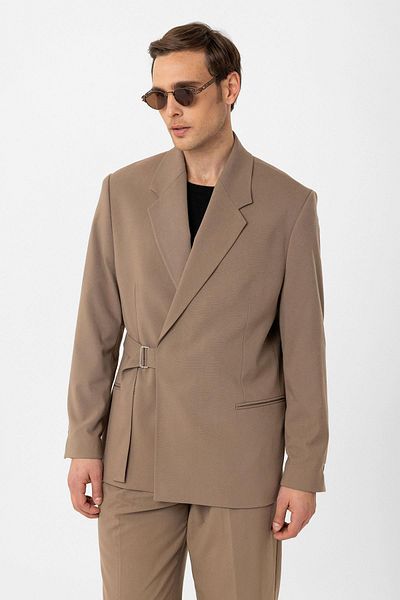 Antioch Mink Belted Relax Fit Men's Blazer Jacket