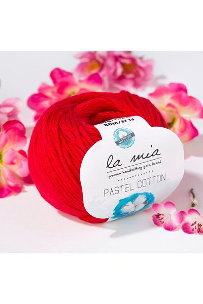 SAVA HOME COLLECTİON La Mia Pastel Cotton Red Hand Knitting Yarn - L004 - 33611