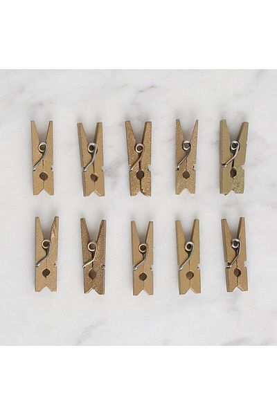 shop Loren Crafts 10 Lu Golden Color Mini Clothespin
