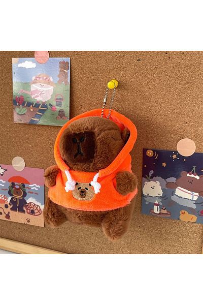 Choice Orange-hoodie C Cute Capybara Plush Toy Hoodie With Wings Simulation Doll Small Size Stuffed Animals