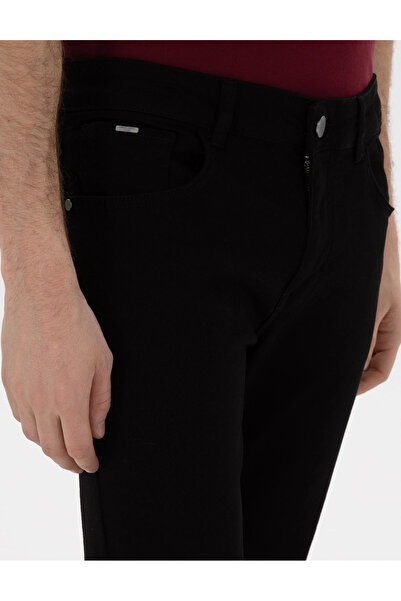 Pierre Cardin PİERRE CARDİN DOKUMA SİYAH SLİM FİT JEAN PANTOLON