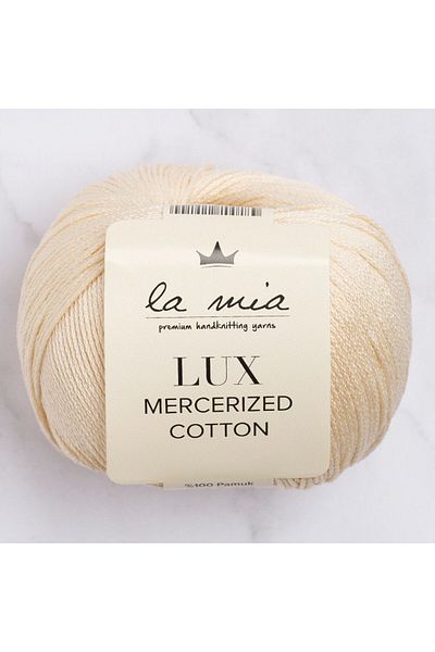 SAVA HOME COLLECTİON La Mia Lux Beige Mercerized Cotton Hand Knit - 174 - 33752