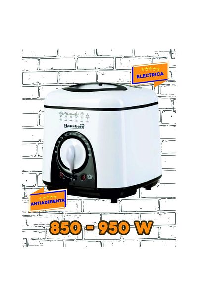 Hausberg Fritéza HB 1320NG, 950 W, 1 l, bílá/černá