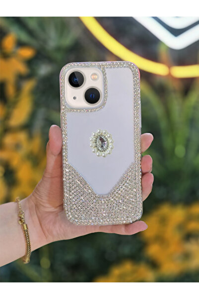 OSG iPhone 13 Ve 14 Uyumlu 3 Boyutlu Karakterli Taşlı Premium Lüüx Koruyucu T...