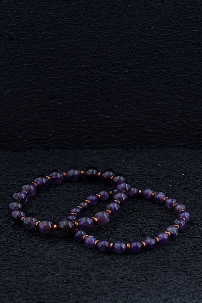 Ssilhoutte Doğaltaş Natural Stone Combination - Amethyst and Hematite - Stylish and Spiritual Design