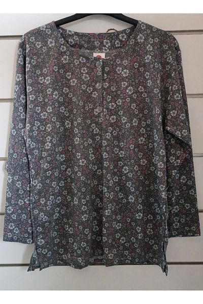 acetinkaya Flower Three Button Bluz