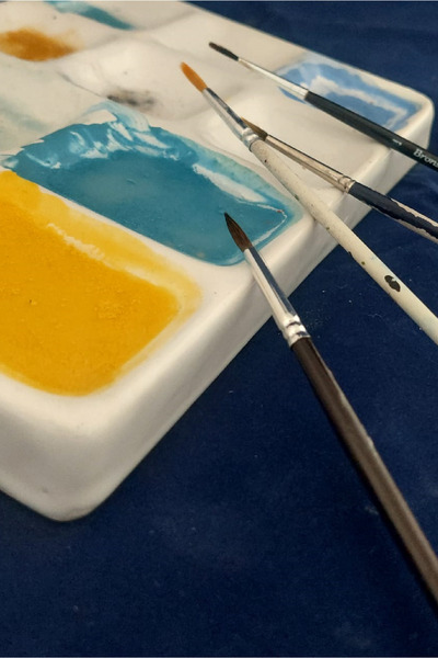 toprakanaart Resim Paleti Godeli (HAZNELİ) - Porselen Seramik El Yapımı