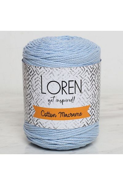 SAVA HOME COLLECTİON Loren Cotton Macrame Baby Blue - R051 - 34375