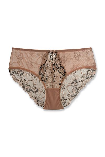HNX Double Color Lace Tulle High Waist Women's Panties