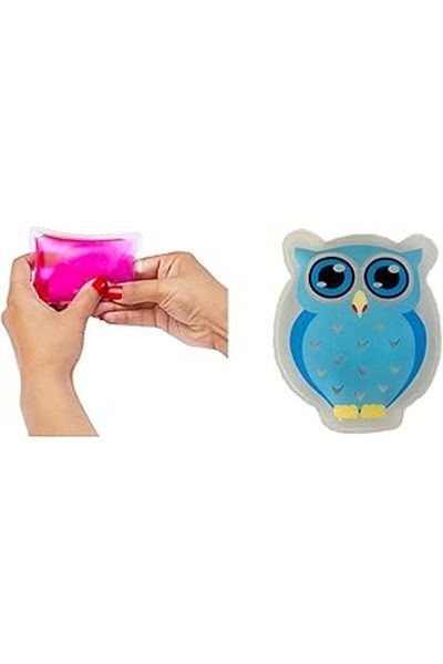 Hepta Collection بوسفوروس هومي موقد جيب بومة زرقاء، سخان يدوي، كيس ماء ساخن PVC 9 سم