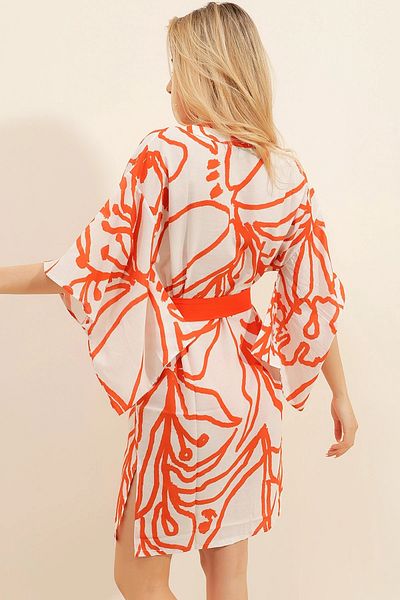 MY'KİNİ Orange Pattern Koton Jeans