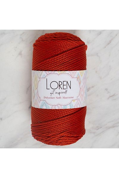 SAVA HOME COLLECTİON Loren Polyester Soft Macrame Cinnamon Hand Knitting String - LM012 - 34431