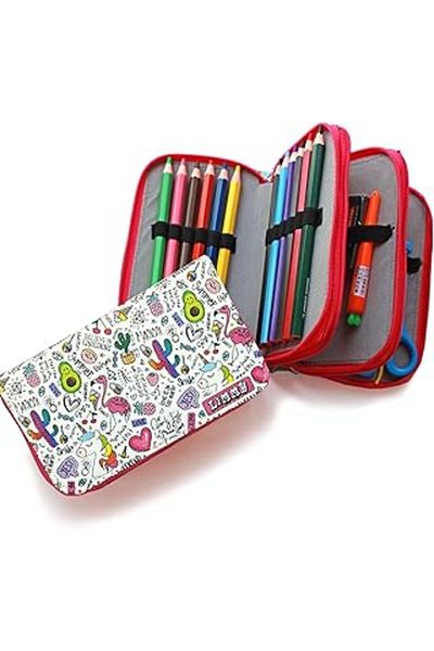Skygo Box Unicorn-Flamingo-Avocado Pen Box Three Compartment Pen Holder