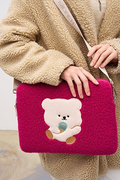 MORCA Fuchsia 13" & 14" Inch Compatible Teddy Bear Laptop Lock