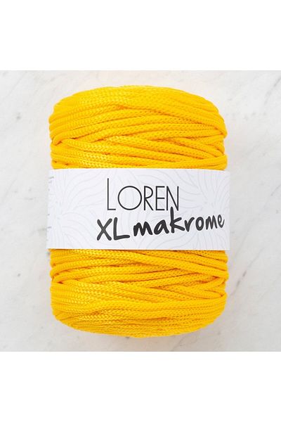 Kuzgun Online Shop Loren XL Macrame Yellow Hand Knitted Twine - R002 - 33703