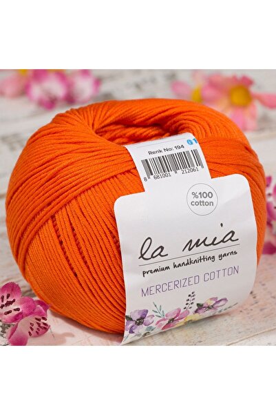 N&M STORE La Mia Mercerized Cotton Orange Hand Knitting Lanyard - 194 - 33582