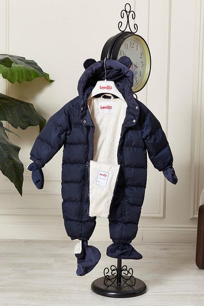 Benittokids Unisex Hooded Zippered Baby Astronaut Jumpsuit